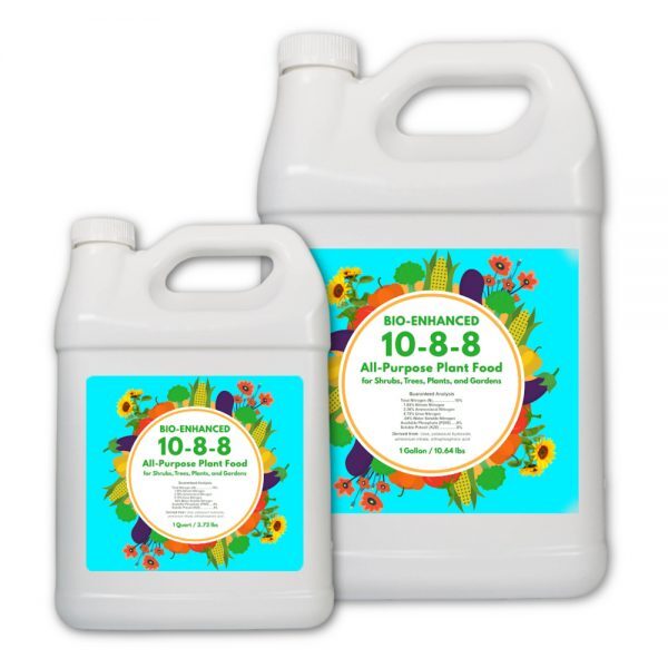 Nature's Lawn & Garden - Bio-Enhanced 10-8-8 All Purpose Plant Food - Balanced Fertilizer Enhanced with Humic & Fulvic Acid, Kelp, Molasses - For Lawn, Outdoor/Indoor Gardens, Trees, Shrubs, Houseplants, Potted Plants - Non-toxic, Pet-safe