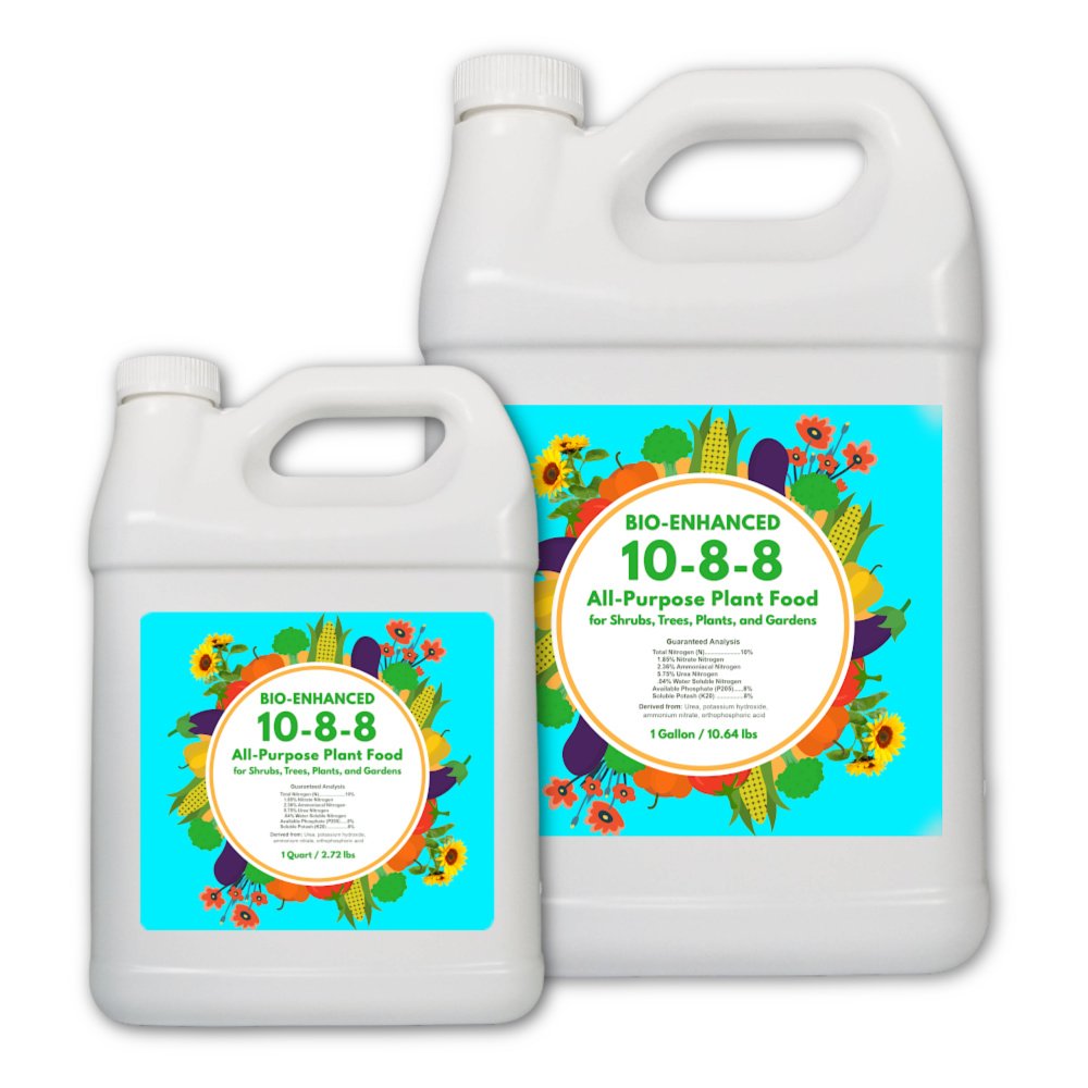 10-8-8 All Purpose Plant Food Balanced Natural Fertilizer w/ Humic & Fulvic Acid Kelp Molasses For Lawn Garden - Bio-Enhanced - Nature's Lawn & Garden