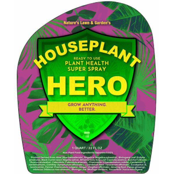 Nature's Lawn & Garden Houseplant Hero Plant Health Super Spray front label