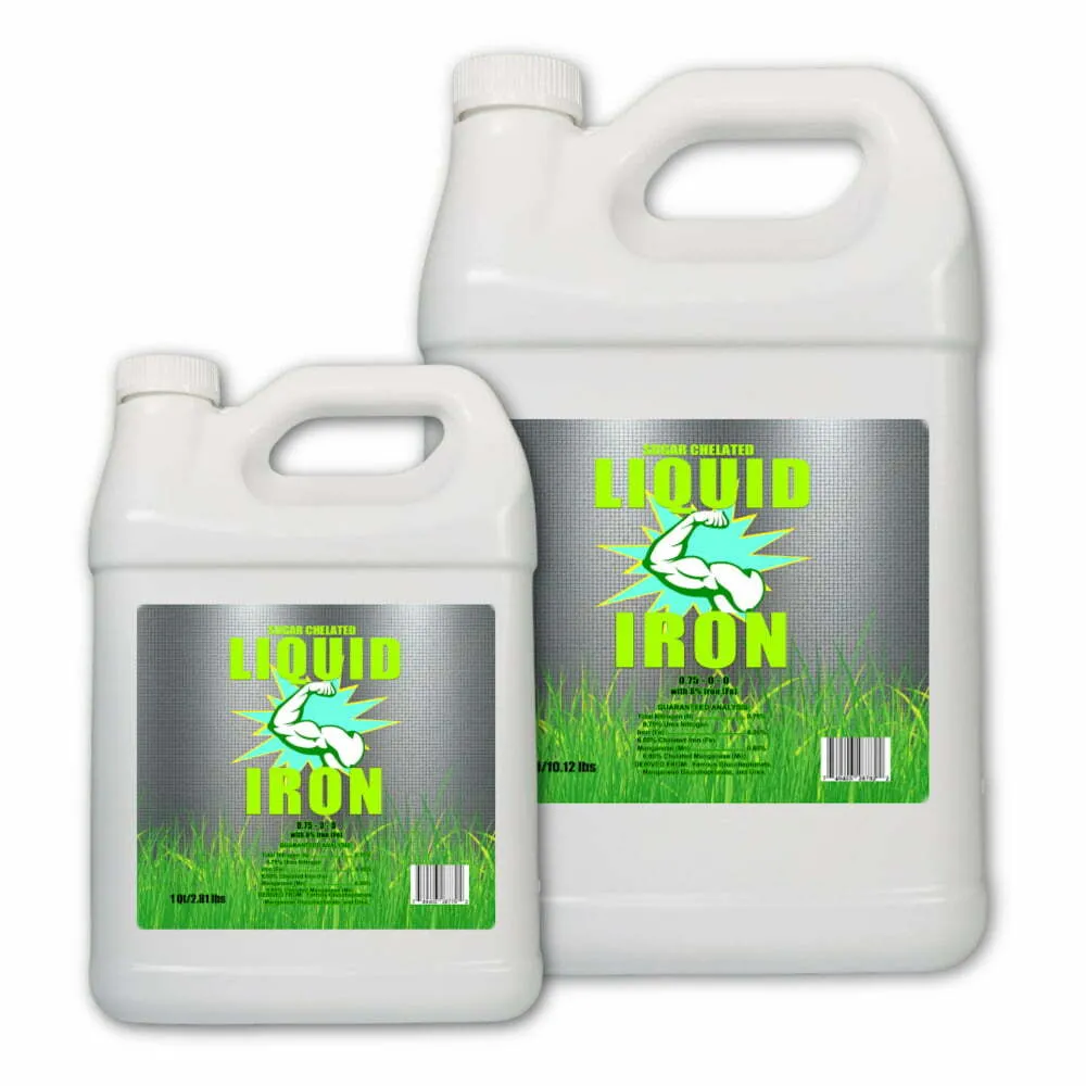 Liquid Iron Natural, Sugar-Chelated Water Soluble Iron Spray for Lawns, Gardens, Houseplants, Potted Plants Iron Chlorosis - Nature’s Lawn & Garden