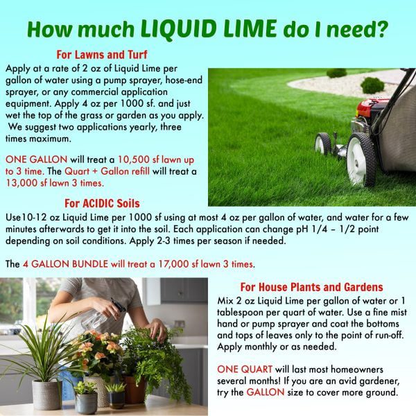 Nature's Lawn and Garen Liquid Lime how much do i need