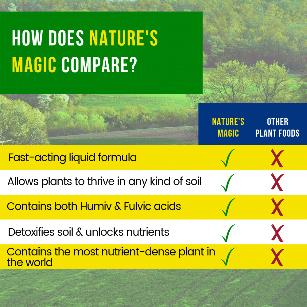 Nature's Magic - Nature's Lawn - Competitor Comparison Chart