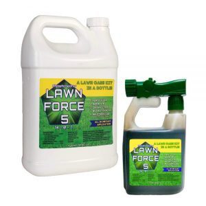 Nature's Lawn - LAWN FORCE 5 Phosphorus Free - Liquid Lawn Fertilizer, Aerator, Dethatcher, with Humic & Fulvic Acid, Kelp Seaweed, and Mycorrhizae - Non-Toxic, Pet-Safe