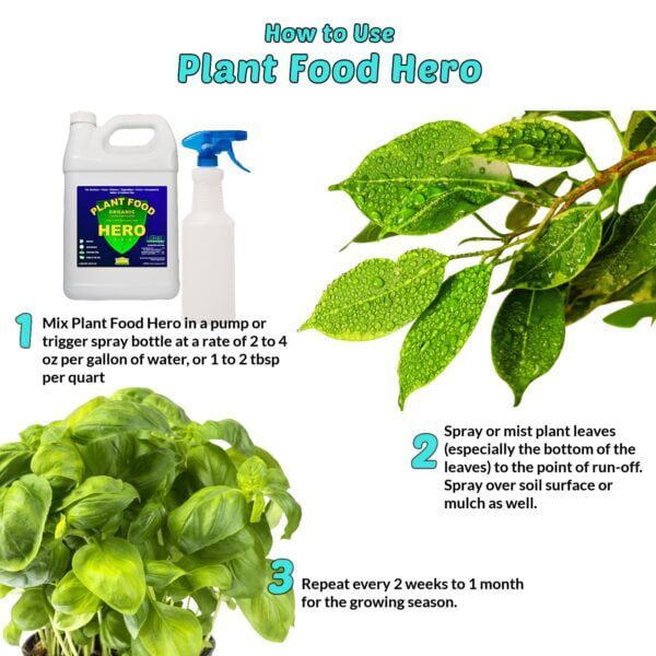 natures lawn and garden plant food hero liquid organic fertilizer how to use