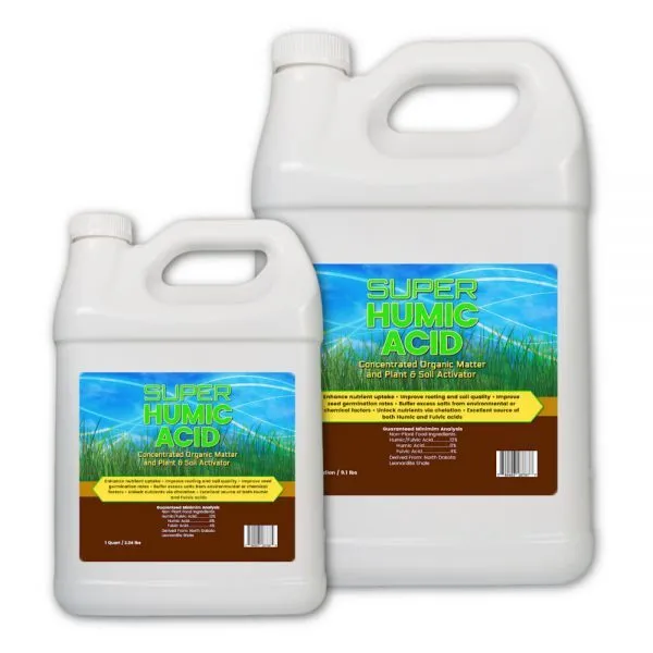Natural Liquid Humic Acid Natural Liquid Soil Activator Carbon Plant Food w/ Fulvic Acid  - Super Humic Acid - Nature's Lawn & Garden